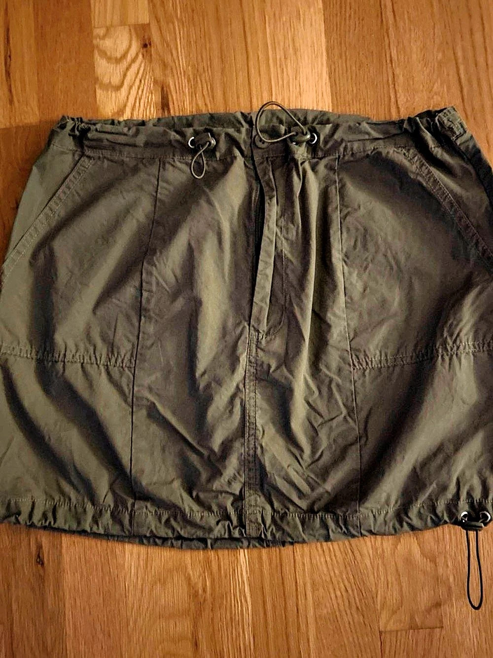 Urban Social Drawstring Mini Skirt in Green Medium Like New